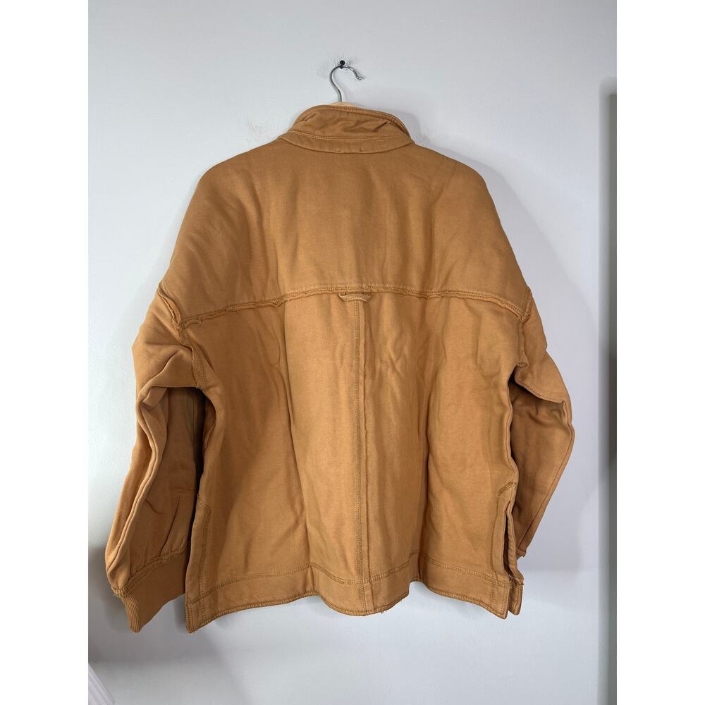 NWT Pilcro Cotton Microfleece Full Sleeve Pockets Button-Front Jacket Honey - Picture 6 of 7